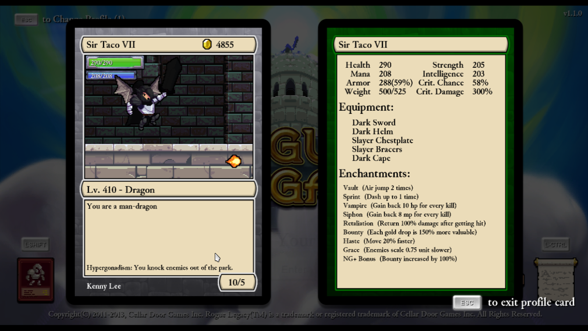 Rogue Legacy screenshot 2 for Playstation 4